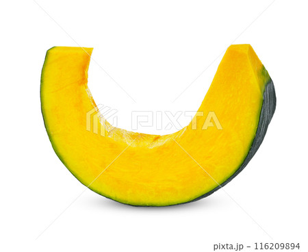 sliced pumpkin isolated on white background. sliced pumpkin isolated on white background. 116209894