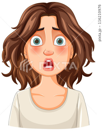 Surprised Woman with Wide Eyes 116210976