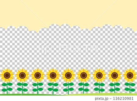 夏のひまわりとかわいいフレーム背景14黃色 夏のひまわりとかわいいフレーム背景14黃色 116210981