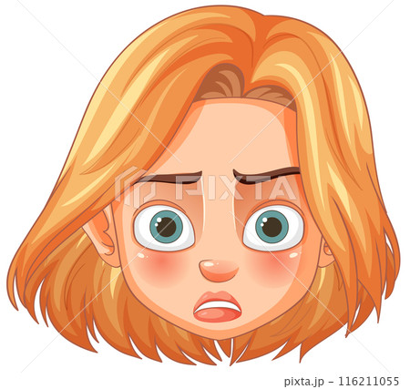 Surprised Expression Vector Illustrationのイラスト素材 [116211055] - PIXTA