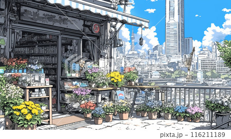 都市に残る昔ながらの小売店