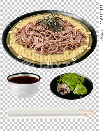 Zaru soba (soba soup, condiments, disposable chopsticks included) 116211575