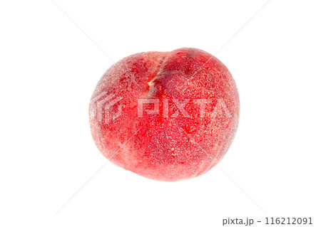 完熟の桃1個【白背景・切り抜き】 116212091