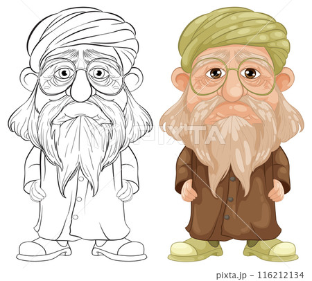 Elderly Man Character Illustration Elderly Man Character Illustration 116212134