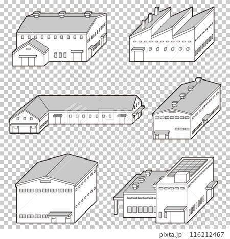 工廠的三維向量插圖。 116212467