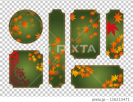 Autumn frame border set 116213471