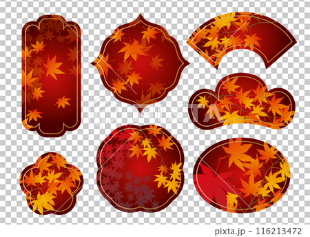 Autumn frame border set 116213472