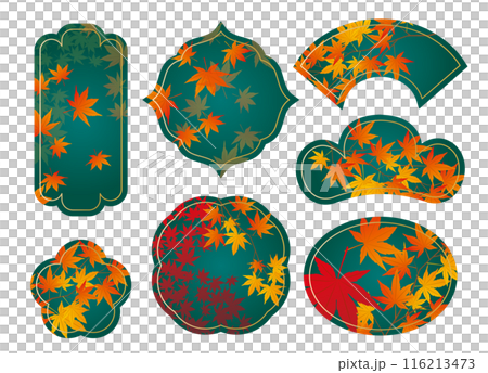 Autumn frame border set 116213473