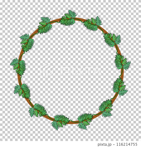 ニンジンの円形飾り枠イラスト 116214755