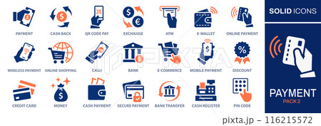 Payment icon set. Collection of exchange,...のイラスト素材 [116215572] - PIXTA
