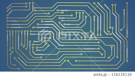 Image of data processing over circuit board 116216110