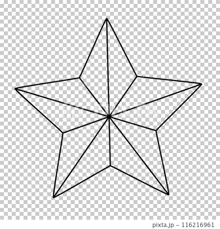折り紙の星のイラスト 116216961