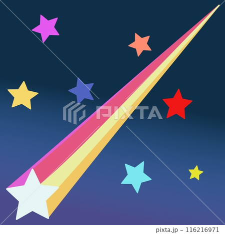 流れ星のイラスト 116216971