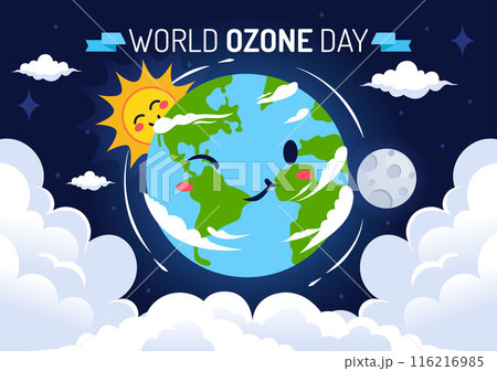 World Ozone Day Vector Illustration on September 16 To Raise Public Awareness About Of The Earth Layer And Protecting Environment in Flat Background World Ozone Day Vector Illustration on September 16 To Raise Public Awareness About Of The Earth Layer And Protecting Environment in Flat Background 116216985