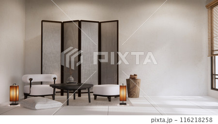 sofa armchair minimalist design in living room muji style 116218258