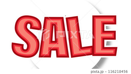 Image of red sale text over white background Image of red sale text over white background 116218456