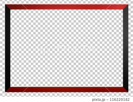 フレーム_黒赤のイラスト素材 [116220182] - PIXTA