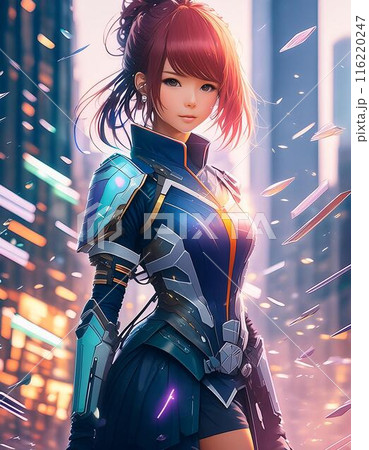 武装した正義を愛するパワフル美少女 116220247