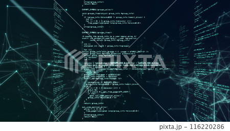 Image of data processing and network of connections 116220286