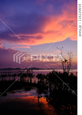 sunset over the lake sunset over the lake 116220659