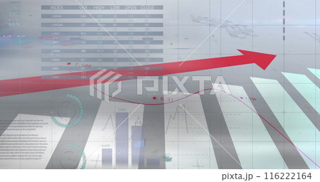 Financial data processing on a white background 116222164