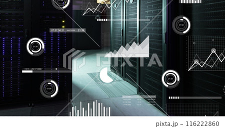 Image of financial data processing over computer servers Image of financial data processing over computer servers 116222860