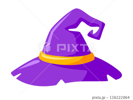 Magic hat illustration. Witchcraft alchemy mystery element. 116222864