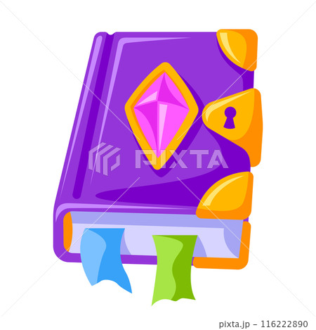 Magic book illustration. Witchcraft alchemy mystery element. 116222890