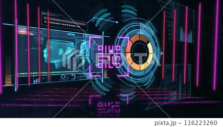 Image of qr code over digital interface, copy space Image of qr code over digital interface, copy space 116223260