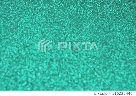 Abstract defocused shiny sparkle green glitter bokeh background 116223446
