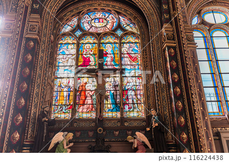interiors of Saint Eustache church, Paris, France interiors of Saint Eustache church, Paris, France 116224438