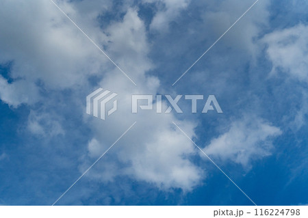 Blue Sky with White Clouds, Sunny Cloudy Sky Texture Background, Fluffy Clouds Pattern, Sunny Cumulus Blue Sky with White Clouds, Sunny Cloudy Sky Texture Background, Fluffy Clouds Pattern, Sunny Cumulus 116224798