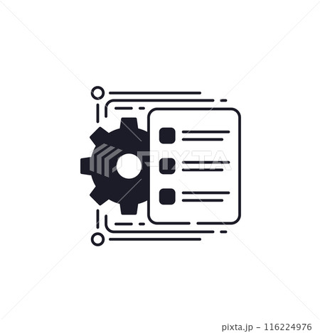 workflow or project icon, vector 116224976