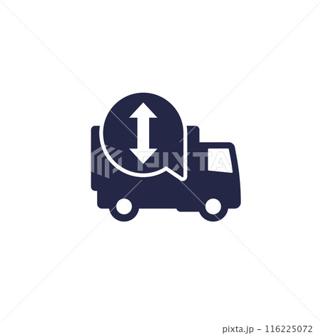 truck height icon, vector sign 116225072