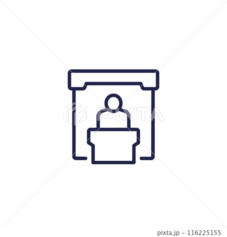booth or stand line icon 116225155