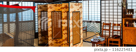 長崎出島 和蘭商館跡 一番船船頭部屋 一番船船長の部屋　パノラマ　【長崎市】 116225481