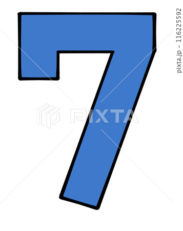 数字の七のイラスト素材 数字の七のイラスト素材 116225592