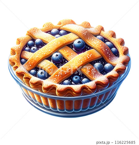 3d blueberry tart 116225685