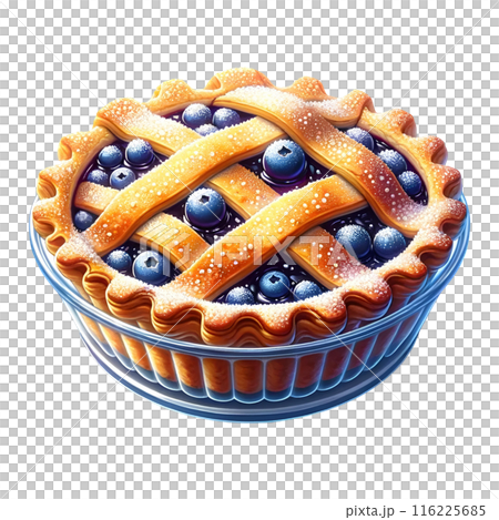 3d blueberry tart 116225685