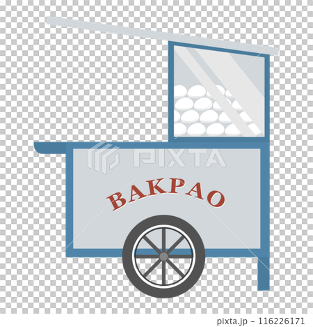 illustration of bakpau cart cart food  116226171