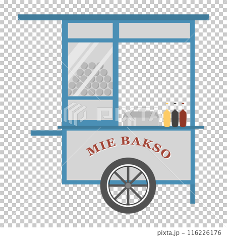 mie bakso cart illustration traditional street mie bakso cart illustration traditional street 116226176