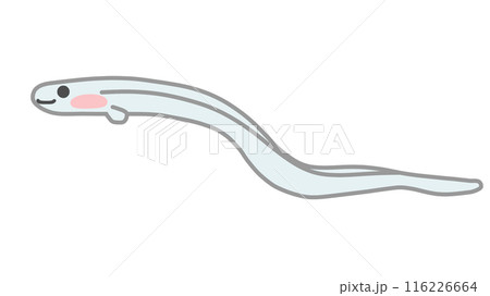 かわいいシラスウナギのイラスト シンプル 116226664