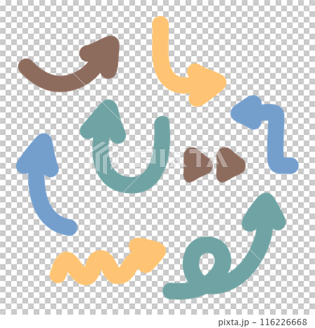 Hand drawn creative arrow set design  116226668