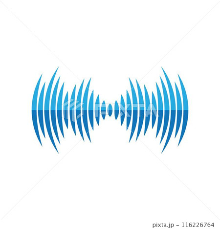Sound wave logo images illustration 116226764