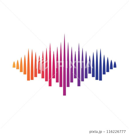Sound wave logo images illustration 116226777
