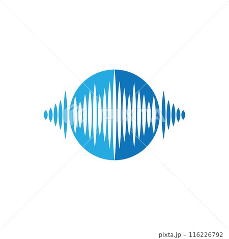 Sound wave logo images illustration 116226792