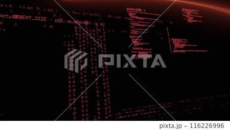Image of data processing against black background 116226996