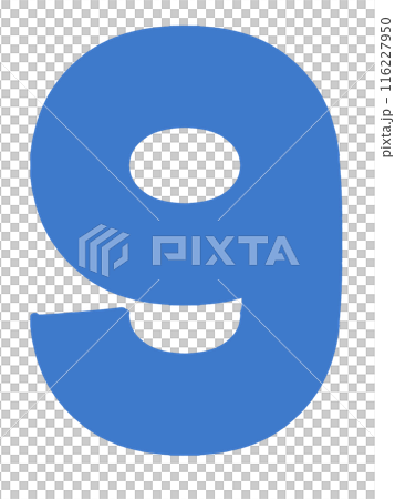 Illustration material of the number nine 116227950