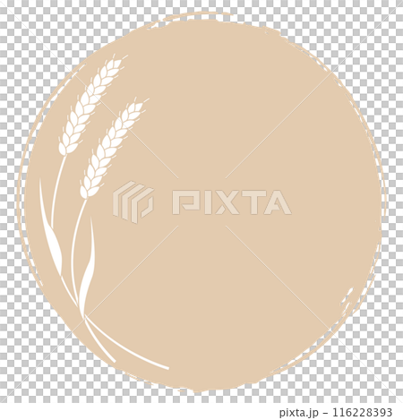 Wheat and circular frames set 116228393