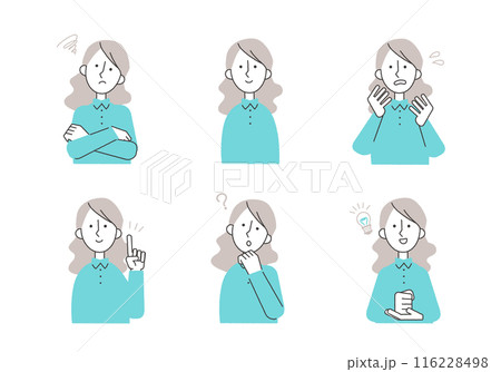 女性の表情B セット1 116228498